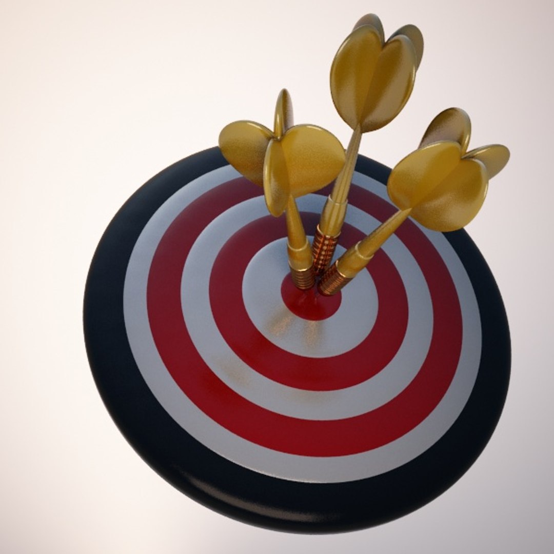 Cartoon Dartboard Board 3d Max
