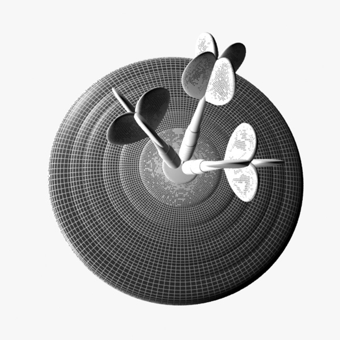 Cartoon Dartboard Board 3d Max