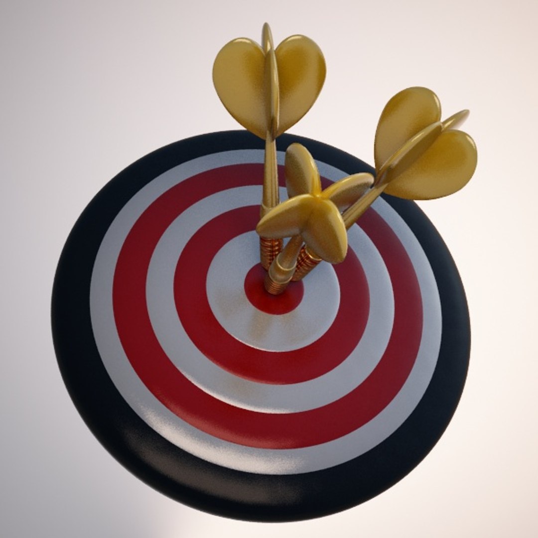 Cartoon Dartboard Board 3d Max