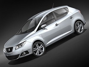 seat ibiza 2010 3d model