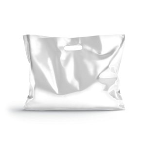 Die-cut plastic bag wide stand 3D model