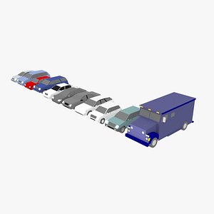 Low Poly Car Collection 3D model