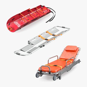 3D Ambulance Stretchers Collection 2 model