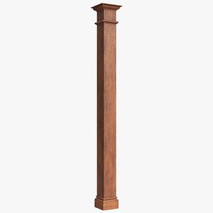 Wooden Square Column model