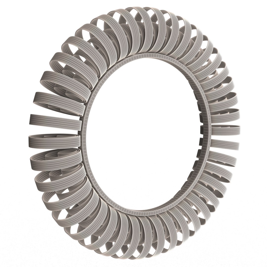 3D Wire Wheel Wall Mirror - TurboSquid 1799401