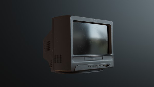 Old Retro TV Unit 3D model