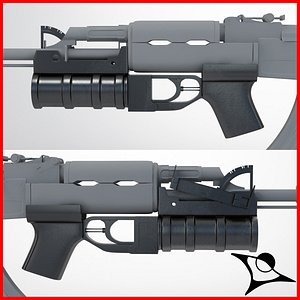 granate launcher 3d max