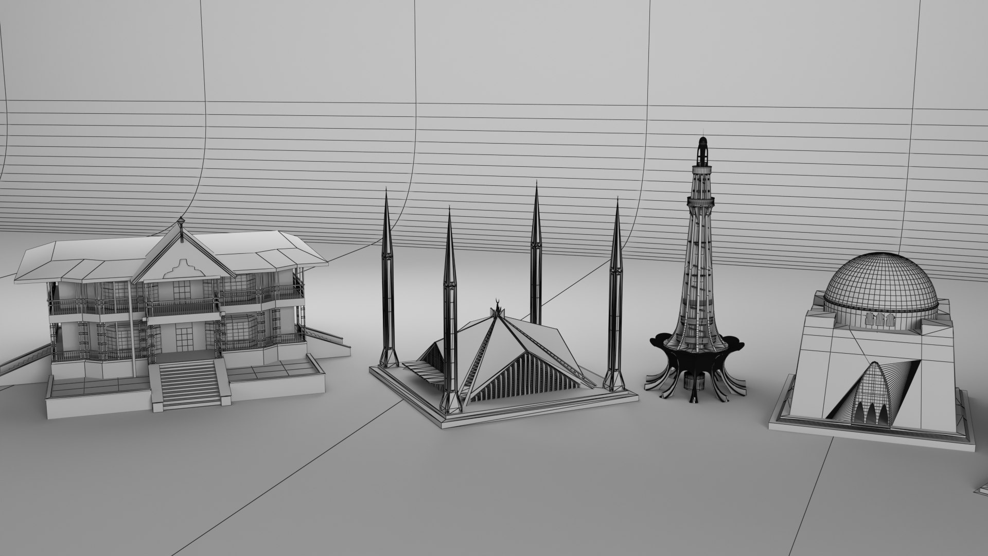 3D Model Pakistani Monuments - TurboSquid 2388432