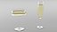 3D Champagne glasses Pack