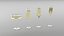 3D Champagne glasses Pack