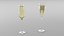 3D Champagne glasses Pack