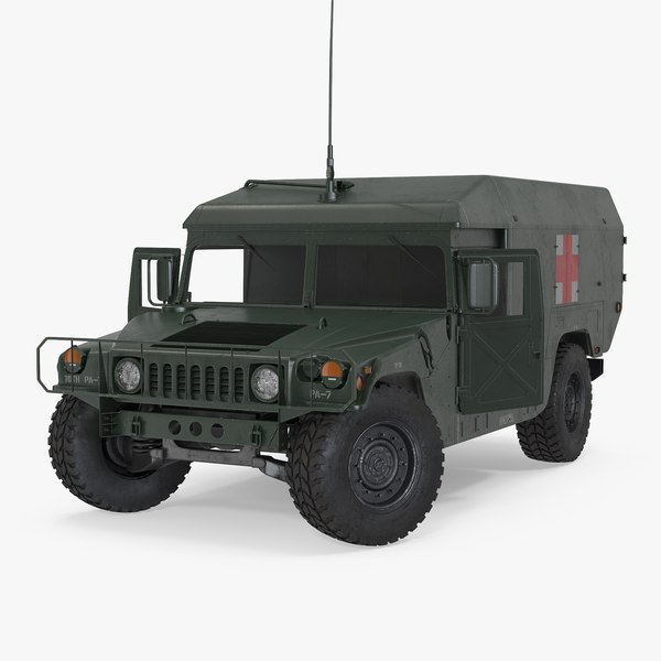 ambulance military car hmmwv 3d max