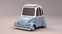 Citroen 3cv Cartoon Car