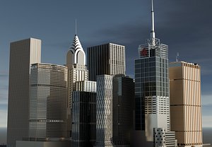 NewYork  Skyscrapers  Blender 3D Asset Library Kit