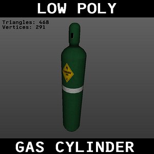 Low Poly Gas Cylinder