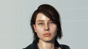 Naked Business girl Violet 3D