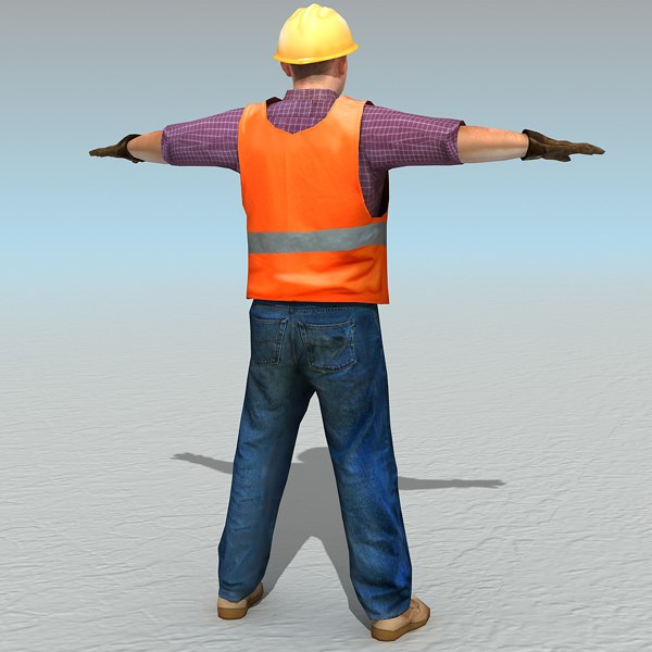 workers pallet loads 3d model