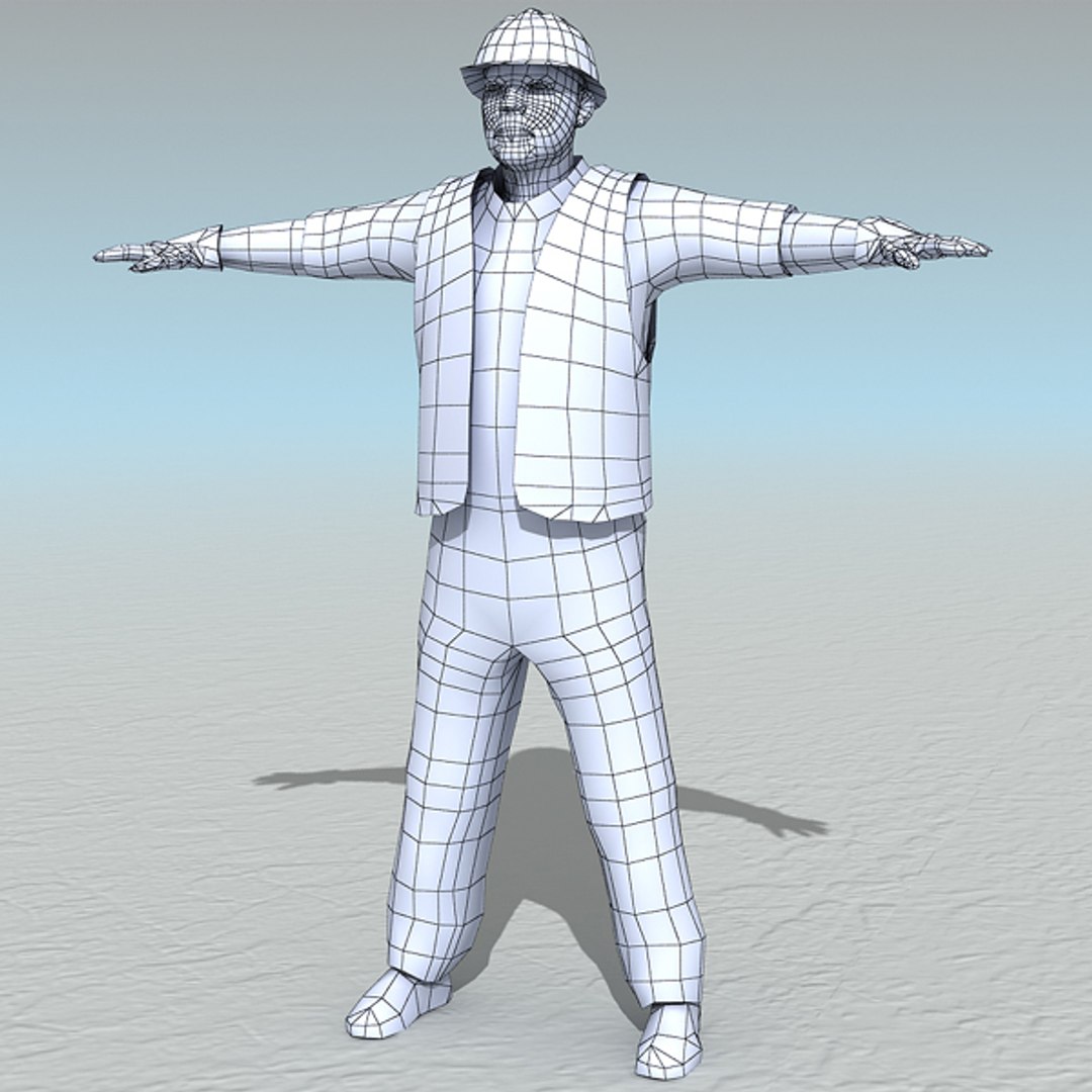 workers pallet loads 3d model