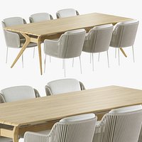 Outdoor Garden Wicker Woven Dining Set Bernini Belair