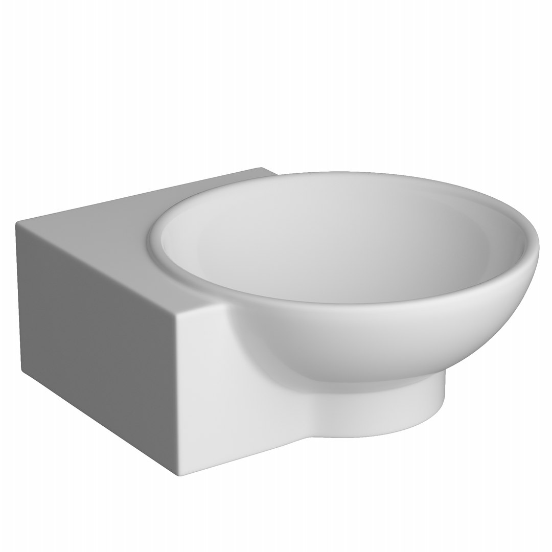 3D Wall Hung Corner Wash Basin Model TurboSquid 1694214