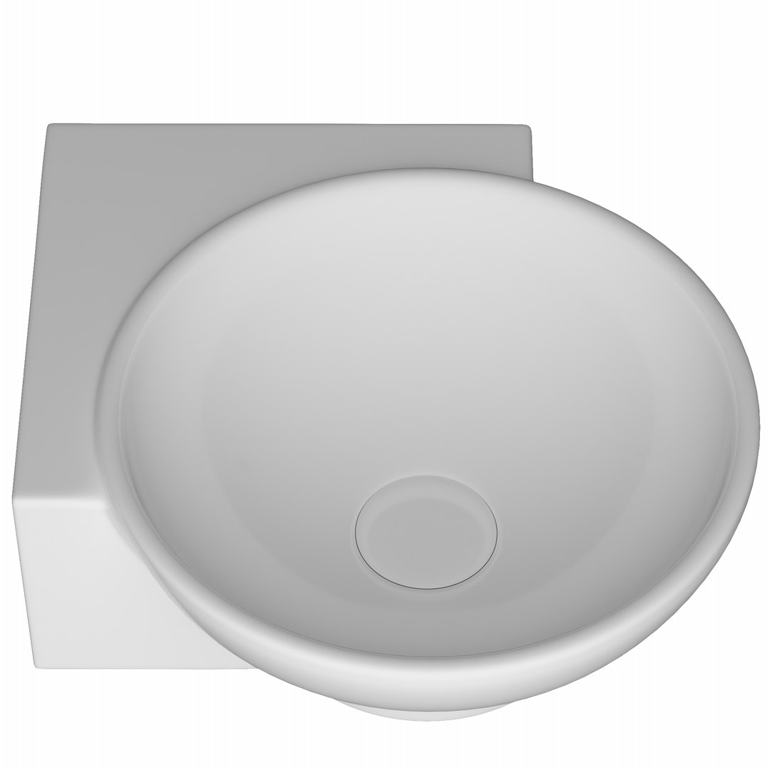 3D Wall Hung Corner Wash Basin Model TurboSquid 1694214