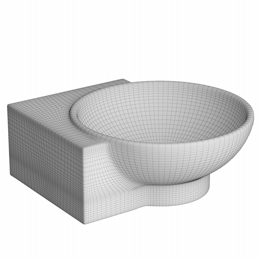 3D Wall Hung Corner Wash Basin Model TurboSquid 1694214