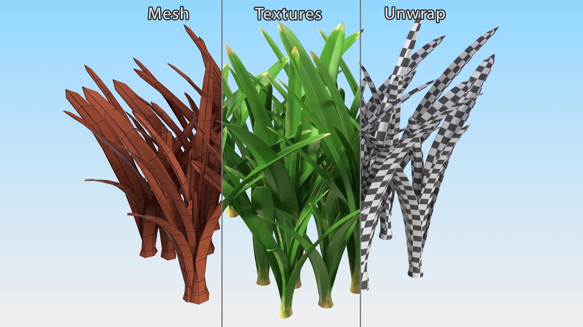 Realistic Grass Clump 3D Model - TurboSquid 2270537