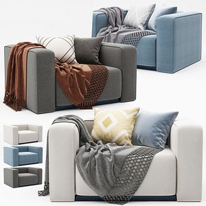 3D model beautiful armchair