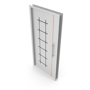 3D Decorative Steel Door with Elegant Embellishments model model