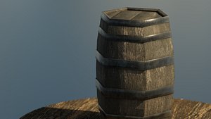 Low Poly Barrel model