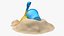Bucket shovel with sand