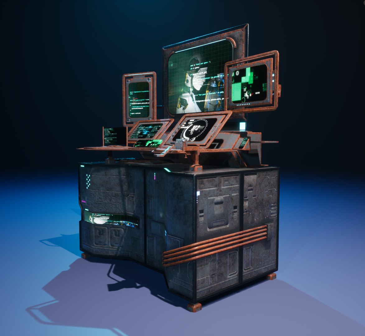 Game Ready Cyberpunk Rusty Table Model - TurboSquid 2283017