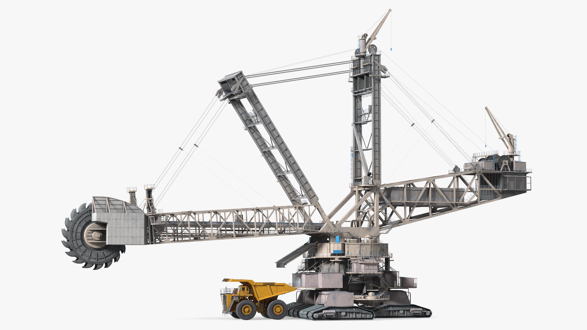 3D Mining Multi Bucket Wheel Excavator with Heavy Duty Dump Truck