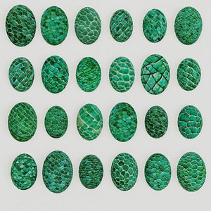 3D Lowpoly Green Dragon Egg Collection model