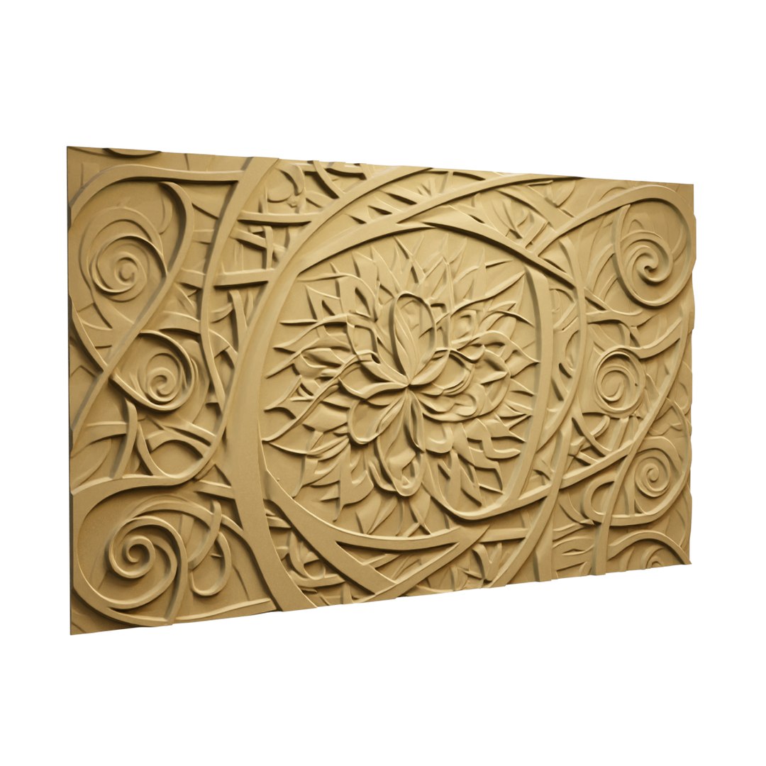Modern Panel Wall Decor Set Relief Stl Mural CNC 277 3D - TurboSquid ...