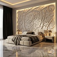 modern panel wall decor set relief stl mural CNC 277