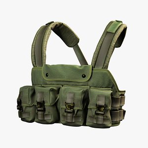 Military Tactical Vest-Game Ready 3D model
