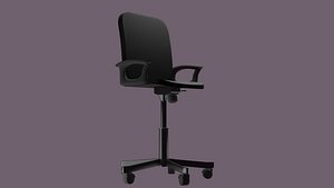 3D Office Black chair
