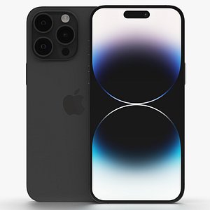 iPhone 14 Pro Max Space Black low-poly PBR