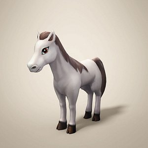 horse cartoon 3D model
