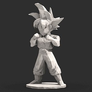 Goku Dragon Ball Low Poly 6 model