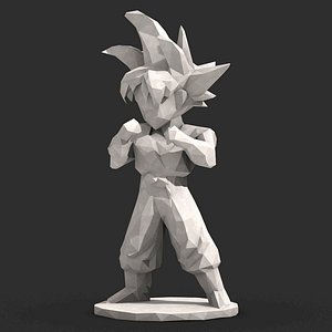 Goku Dragon Ball Low Poly 6