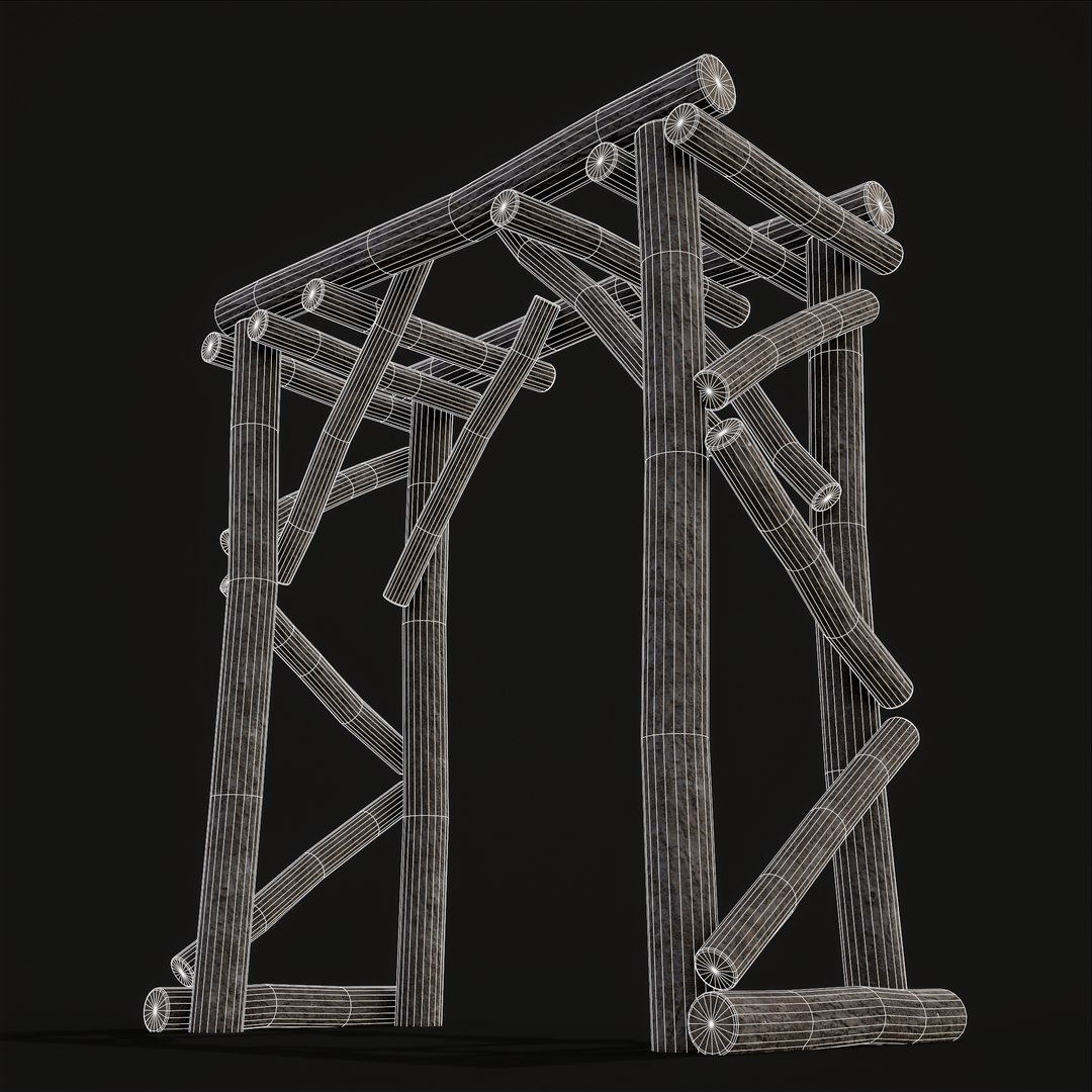 3D Primitive Log Archway model - TurboSquid 1930299