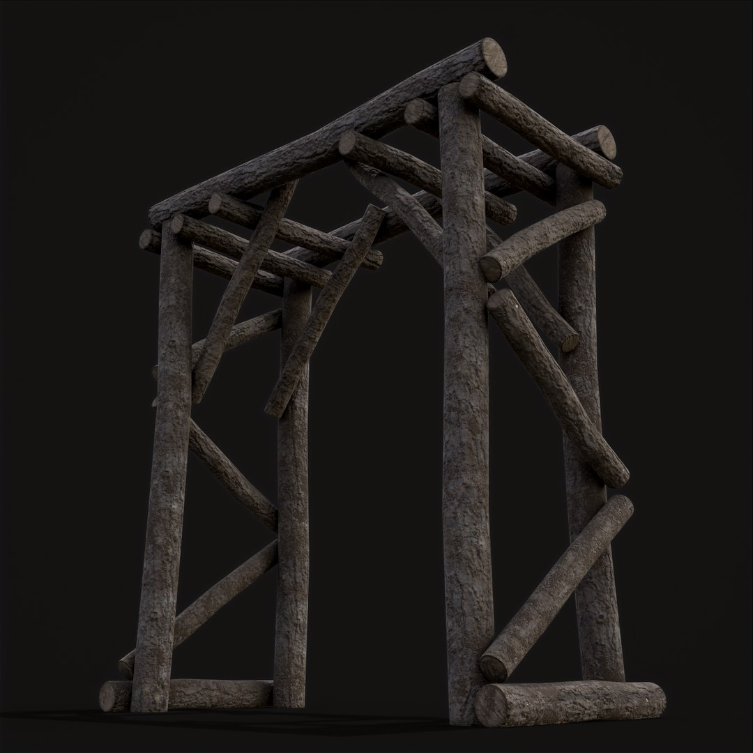 3D Primitive Log Archway model - TurboSquid 1930299