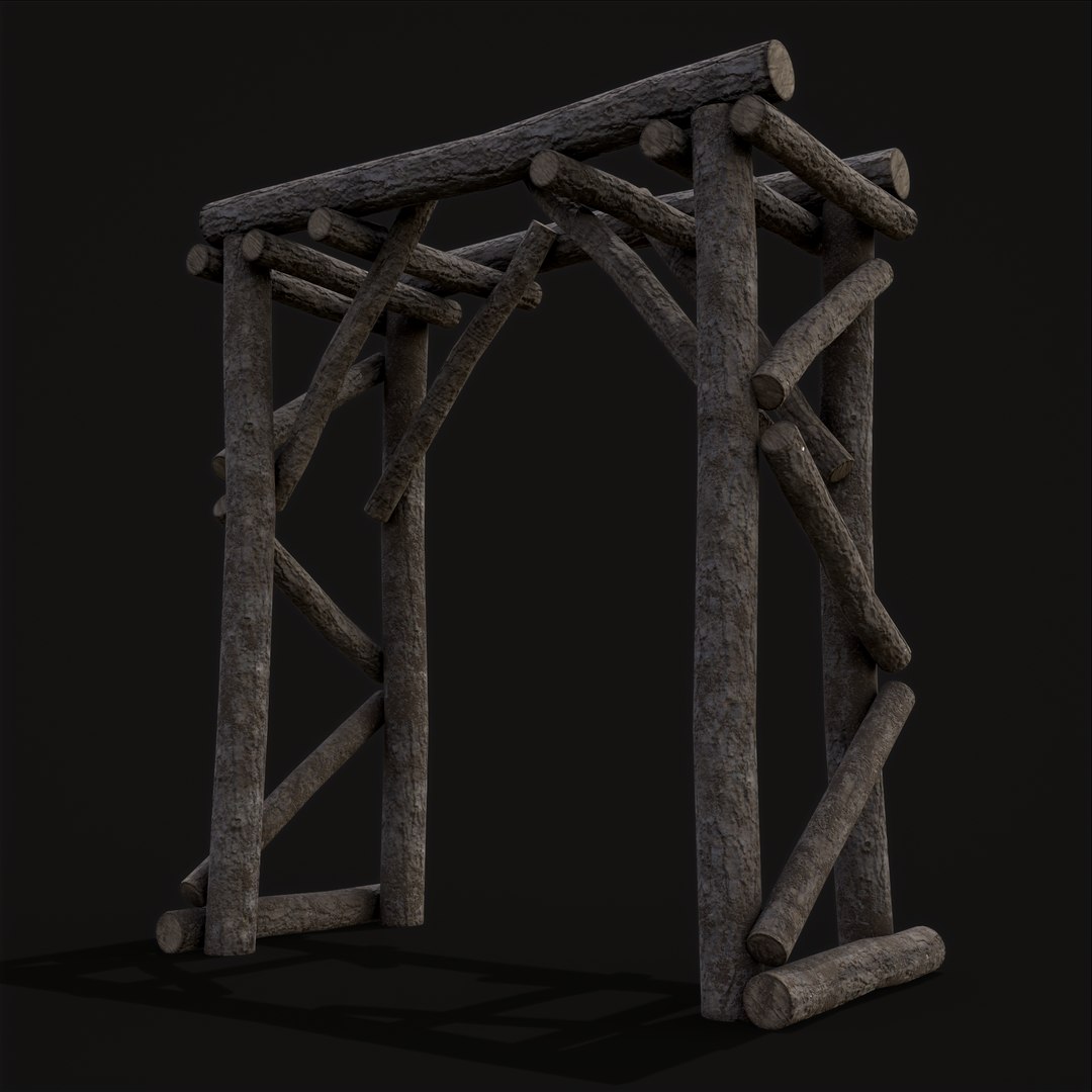 3D Primitive Log Archway model - TurboSquid 1930299