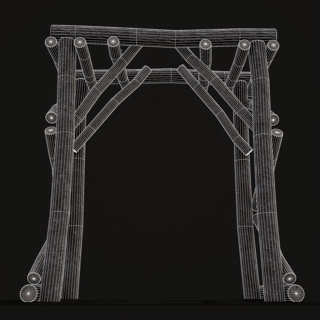 3D Primitive Log Archway model - TurboSquid 1930299