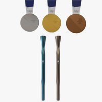XXV Winter Games 2026 Milano Cortina Torches and Medals