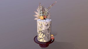 3D Luxury Golden Buttercream Cake