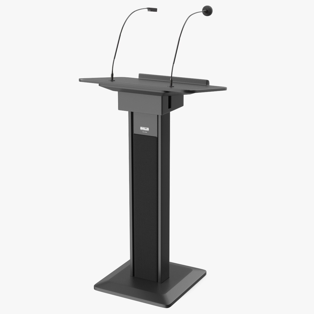 Lectern System Podium Ahuja ASL-3000R Black 3D model - TurboSquid 2063602