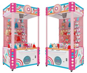 3D Claw Crane Arcade Game Machine model